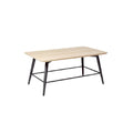 Table rectangulaire en bois avec pieds en métal noir